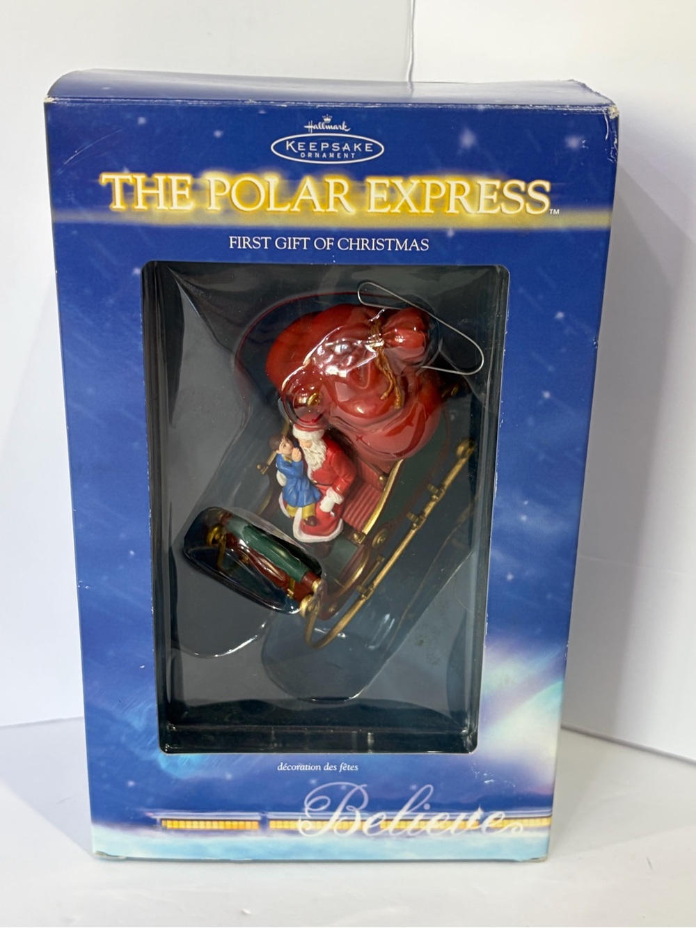 2004 Hallmark Polar Express First Gift of Christmas Ornament